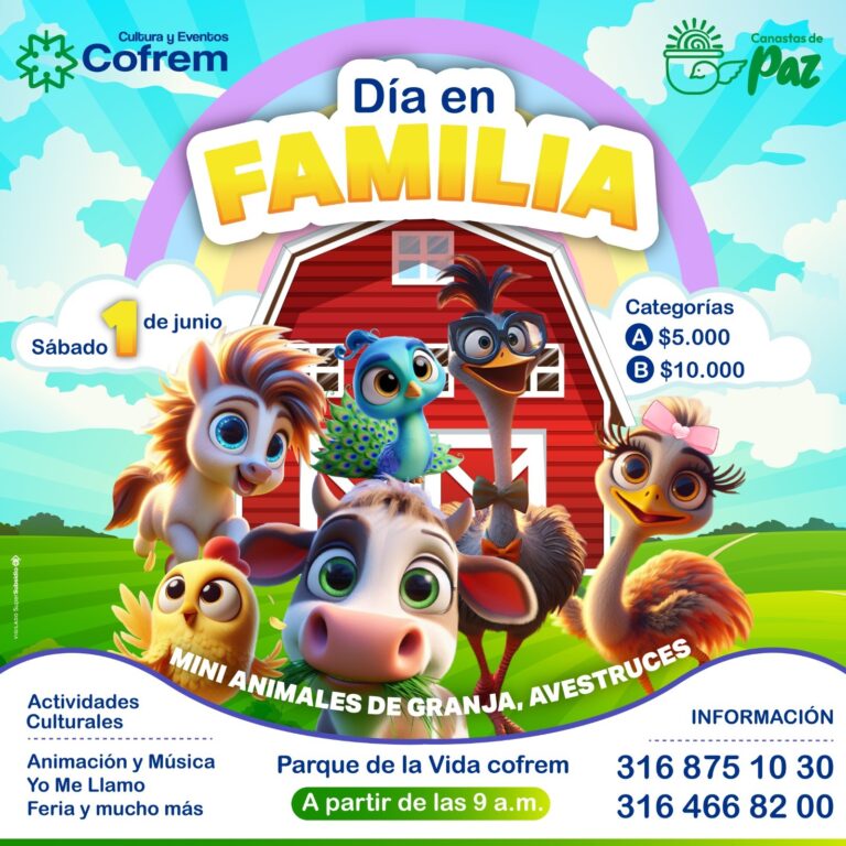 ESTE SÁBADO 1 DE JUNIO DISFRUTE CON SUS HIJOS EL DÍA DE LA FAMILIA EN EL PARQUE DE LA VIDA