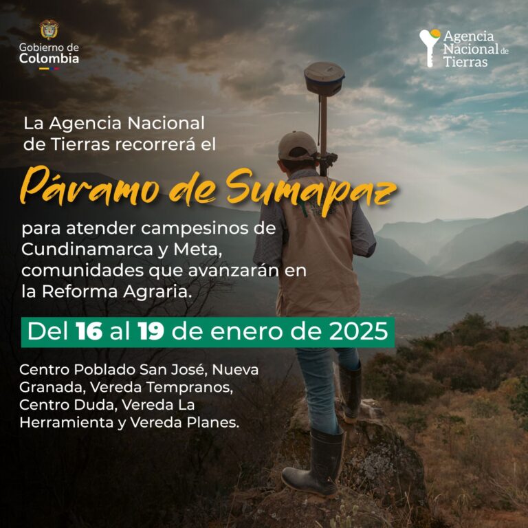 LA AGENCIA NACIONAL DE TIERRAS RECORRERÁ  EL PÁRAMO DE sUMAPAZ