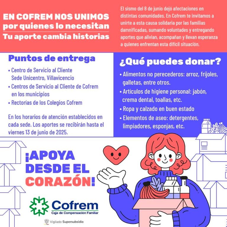 COFREM INVITA A UNIRSE EN SU ACTIVIDAD DE ENTREGA DE DONACIONES PARA LOS DAMNIFICADOS POR EL SISMO