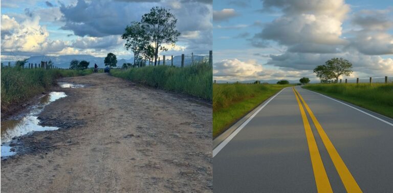 Gobernación del Meta inició la pavimentación de la vía El Rosal en san juan de arama
