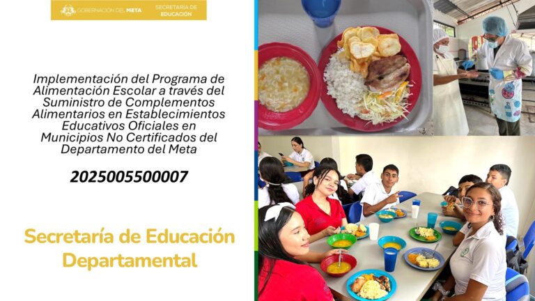 Gobernación del Meta instala Mesa de Control Preventivo al Programa de Alimentación Escolar (PAE)