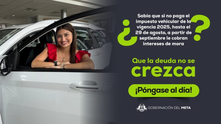 El 31 de agosto vence el plazo para pagar el impuesto vehicular sin intereses de mora