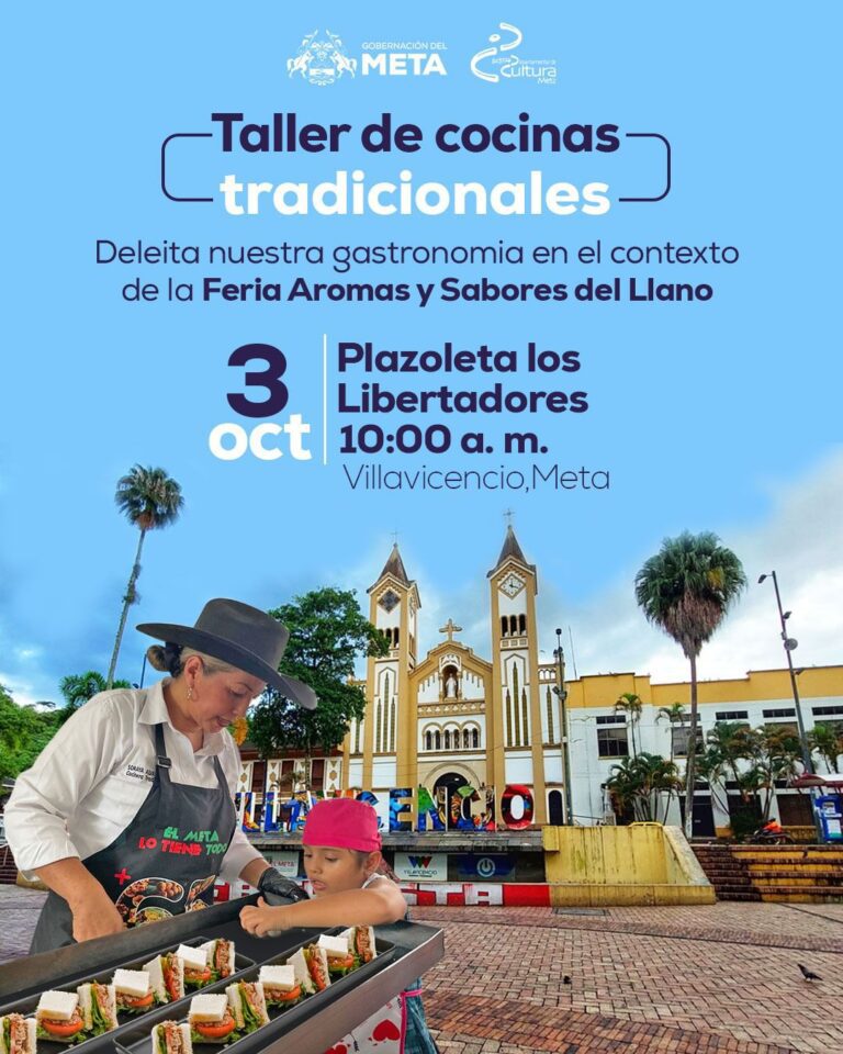 El sabor del Meta se sentirá en el Taller de Cocina Tradicional este 3 de octubre