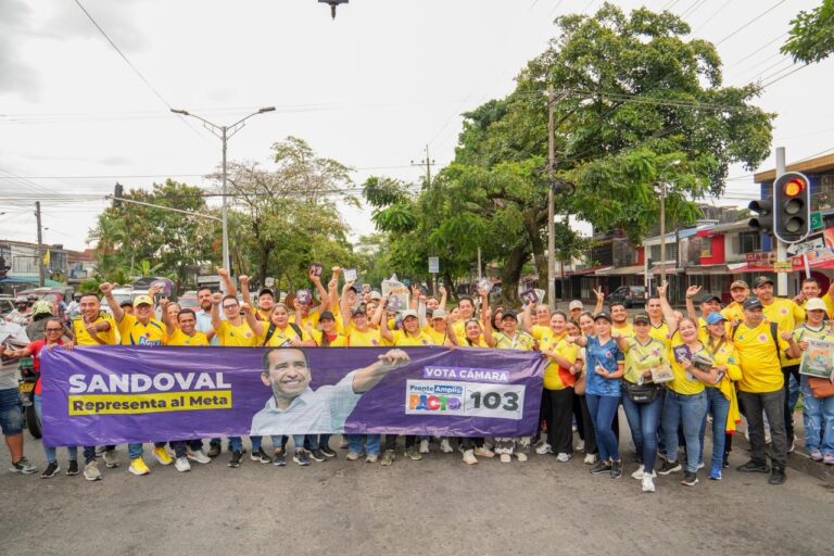 Sandoval representa al Meta y Villavicencio lo reafirma en las calles: amplia y organizada participación ciudadana marcó su jornada en la ciudad