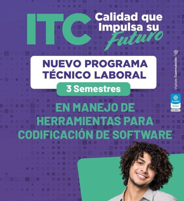 EL ITC LANZA SU NUEVO PROGRAMA TÉCNICO LABORAL EN MANEJO DE HERRAMIENTAS PARA CODIFICACIÓN DE SOFTWARE