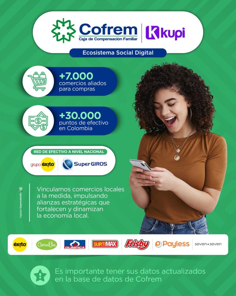 Afiliados de Cofrem reciben su cuota monetaria de manera más fácil